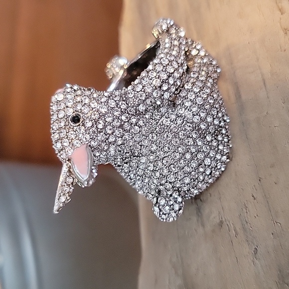 Kate Spade Rhinestone Pave Rabbit Cocktail Ring - Picture 3 of 8